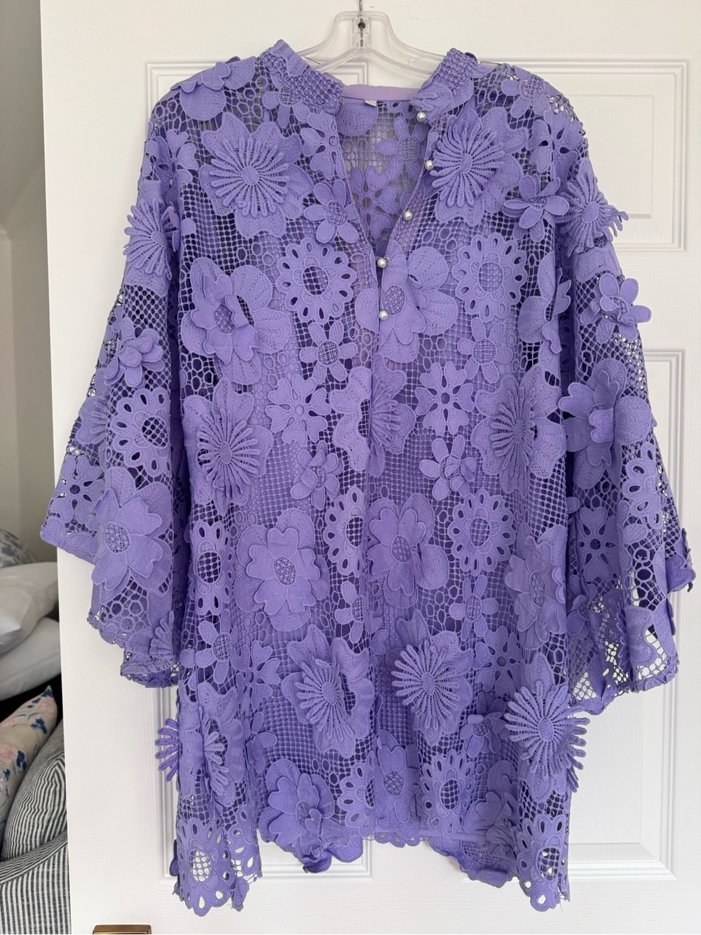 Lavender Crochet Tunic Dress (similar to La Vie)